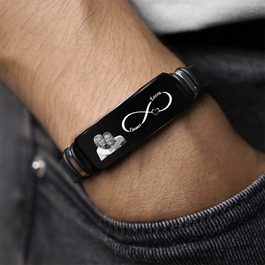 8553JGE2 unendlichkeitszeichen personalisierte armbander paare_ foto 8553jnf5g