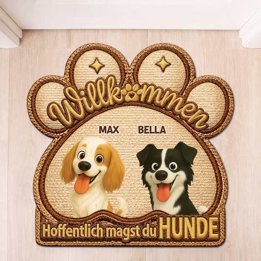 8568ADGE1 3d druck effekt hoffentlich magst du hunde personalisiertes hunde geschenk fussmatte unregelmassige form 8568adshlc_1