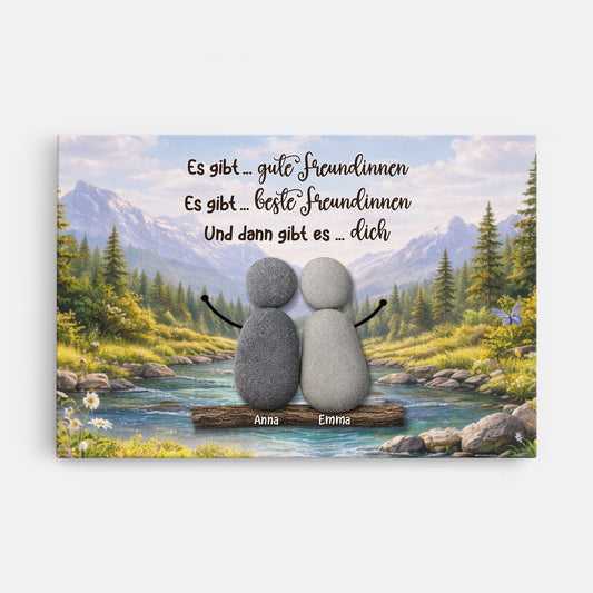 8625CGE1 es gibt gute freunde es gibt beste freunde und dann gibt es dich personalisierte geschenke freunde leinwand 8625caklf