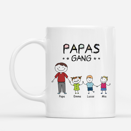 8644MGE1 papas gang stickmen mama papa tasse personalisieren buntstifte 8644m8y5b