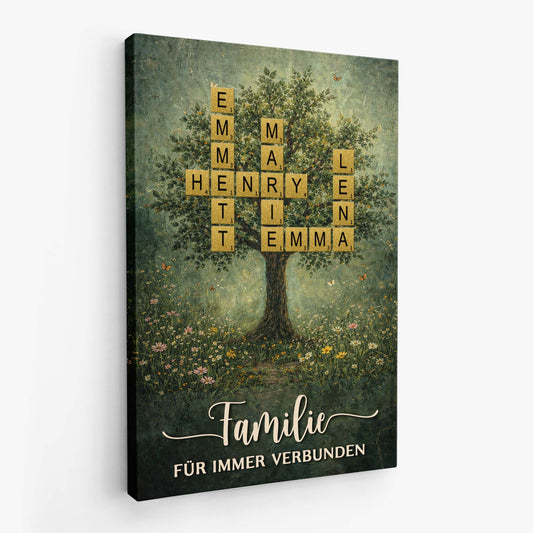 8664CGE2 familie kreuzwortratsel personalisierte geschenke familie leinwand_ baum 8664c3qzf