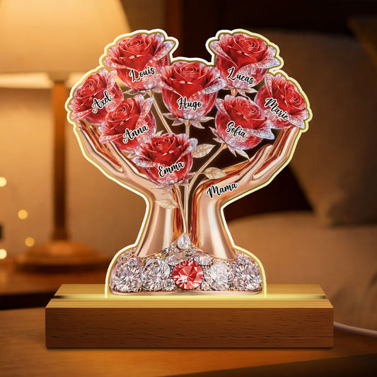 8779LGE1 3d druck effekt rote rosen mit kindernamen personalisiertes geschenk nachtlicht_ mama oma 8779ltdsa