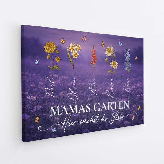 8885CGE2 omas garten hier wachst liebe personalisierte leinwand fur oma mama 8885csyoa