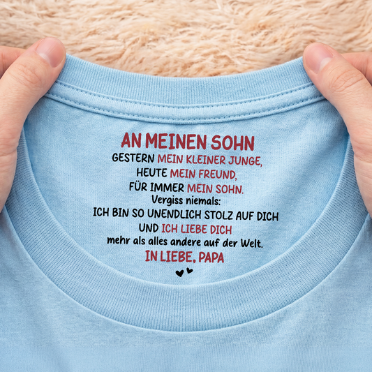 8969AGE2 ich liebe dich mehr als alles andere auf der welt personalisiertes geschenk weisses t shirt nackenlabel drucken sohn tochter manner frauen 8969aaccca