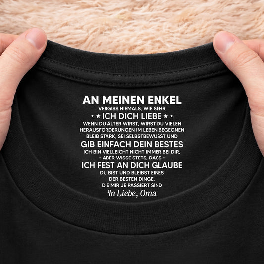 8975AGE2 du bist und bleibst eines der besten dinge die mir je passiert sind personalisiertes geschenk schwarzes t shirt nackenlabel drucken sohn tochter manner frauen 8975aacdzb
