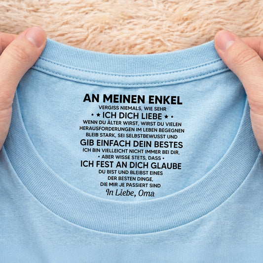 8975AGE2 du bist und bleibst eines der besten dinge die mir je passiert sind personalisiertes geschenk weisses t shirt nackenlabel drucken sohn tochter manner frauen 8975aacdzb