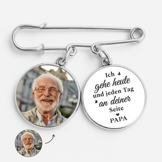 9006AGE1 ich gehe heute und jeden tag an deiner seite anstecknadel personalisiert charms mit foto abschluss 9006ajapas