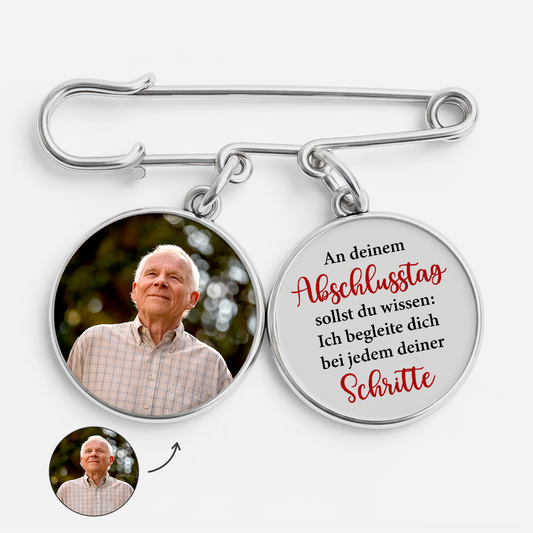 9047AGE1 wir begleiten dich bei jedem deiner schritte anstecknadel personalisiert charms mit foto abschluss papa mama zur erinnerung 9047ajsfwa