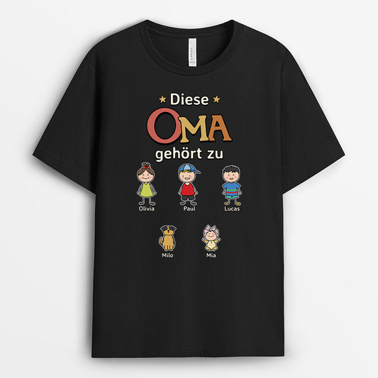 9113AGE1 diese oma gehort zu personalisiertes geschenk opa oma t shirt strichmann 9113a3koa