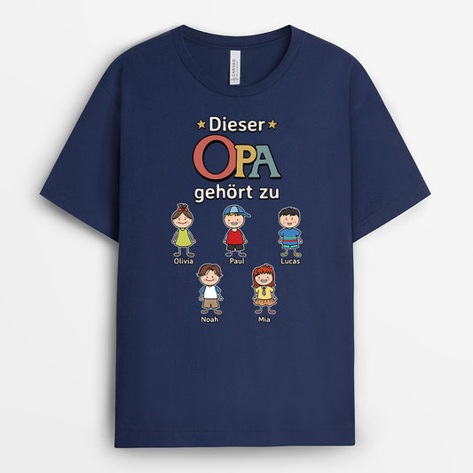 9113AGE2 diese oma gehort zu personalisiertes geschenk opa oma t shirt strichmann 9113a3koa