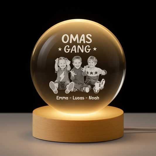 9134LGE1 omas gang kristallkugel personalisiert foto kinder 9134lnf5a