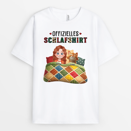 9171AGE1 3d druck effekt offizielles schlafshirt katze personalisierte geschenke katze t shirt 9171a8h5d