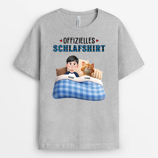 9171AGE2 3d druck effekt offizielles schlafshirt katze personalisierte geschenke katze t shirt 9171a8h5d