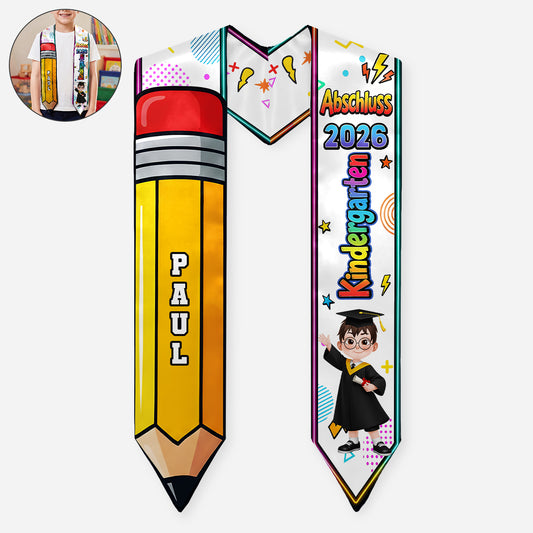 9193AGE1 kindergarten abschlussfeier bleistift personalisierte geschenke kinder kindergarten abschluss stola 9193abadrs