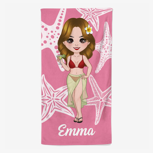 9245BGE1 name _ seesterne personalisiertes geschenk strandtuch kinder frauen manner 9245b6dza