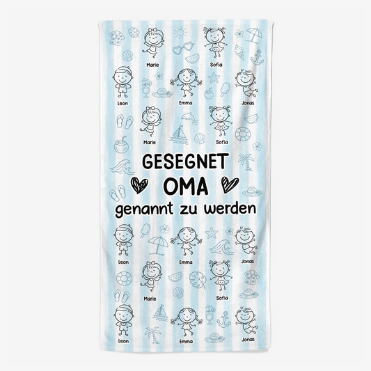 9273BGE1 gesegnet mama genannt zu werden personalisiertes geschenk strandtuch mama oma 9273bskna