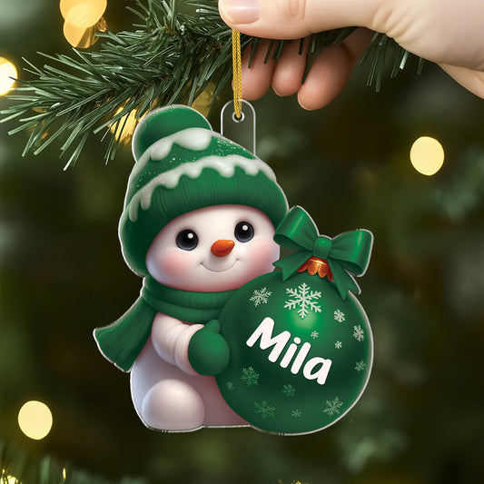 GE2 3d druck effekt schneemann acryl weihnachtsschmuck_ personalisiert kinder 6543OKZCK