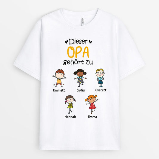0618AGE1 Personalisierte Geschenke T Shirt Kindernamen Kinder Papa Opa Muttertag_df265f4a 7519 4316 86d2 424c5a893d6d