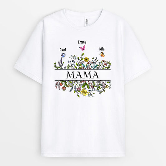 0640AGE1 Personalisierte Geschenke T Shirt Kinder Blumen Saurus Mama Oma Muttertag_275c2477 ea34 45d3 b068 17e5acc2ad17