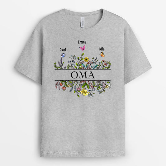 0640AGE2 Personalisierte Geschenke T Shirt Kinder Blumen Saurus Mama Oma Muttertag_3b503465 0a56 4ac7 a194 7481411e65d2