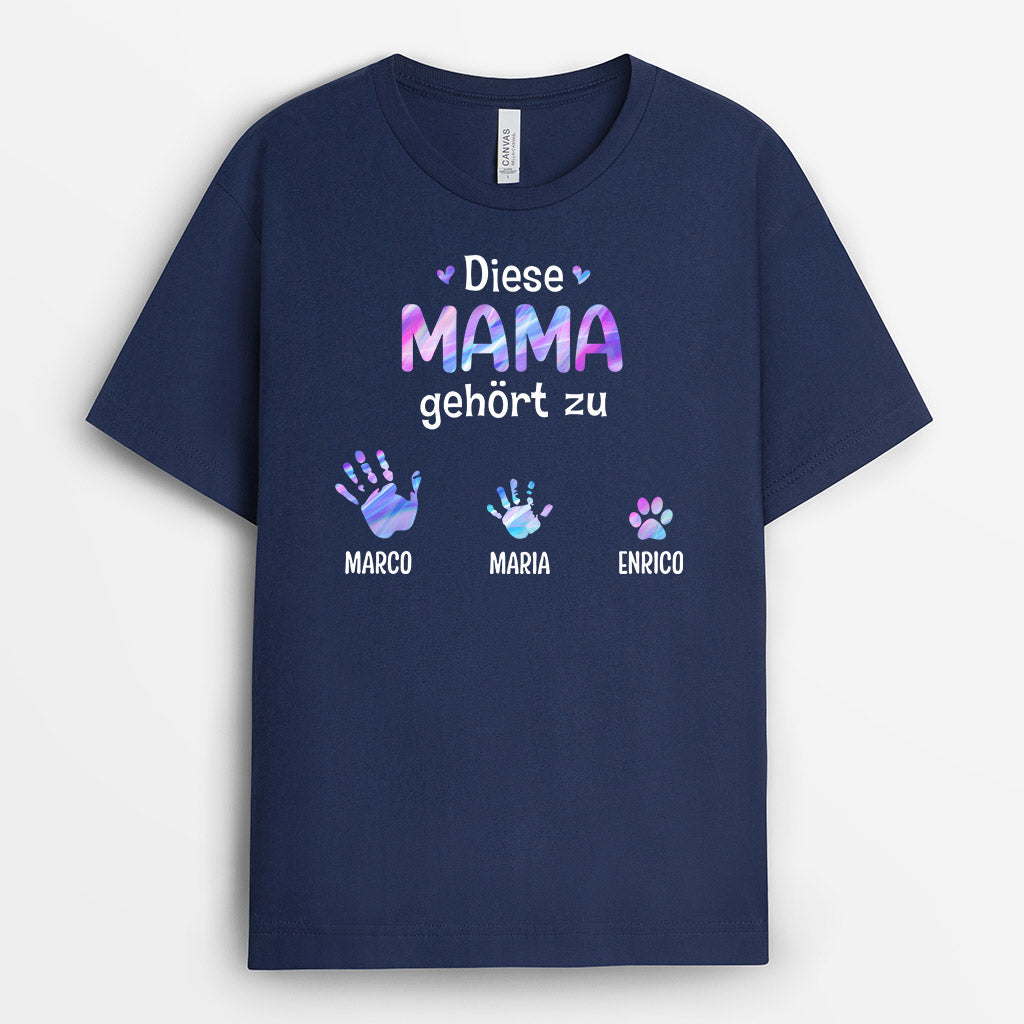0748Age3 Personalisierte Geschenke T Shirt Handabdrucke Oma Mama Muttertag_60893673 e257 4ba8 85d8 118bbda1768c