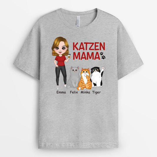 0773AGE1 Personalisierte Geschenke T Shirt Katze Katzenmama Katzenbesitzer_c2653c5f d185 44c7 a693 a32a0de89d73