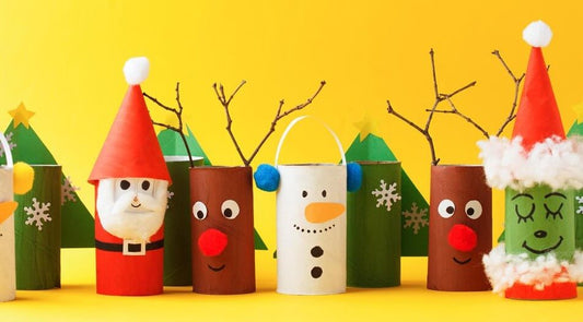Kreativ Basteln mit Kindern für Weihnachten, um die Feiertage zu verschönern