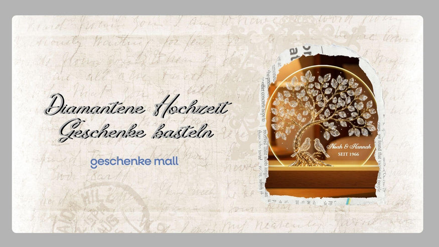 diamantene hochzeit geschenk basteln