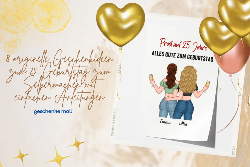 Geschenkideen 25 Geburtstag selber machen