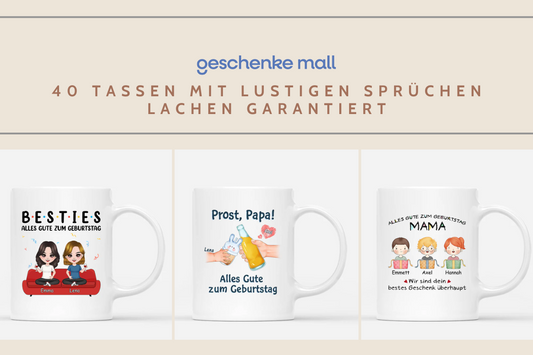 Tassen mit lustigen Sprüchen