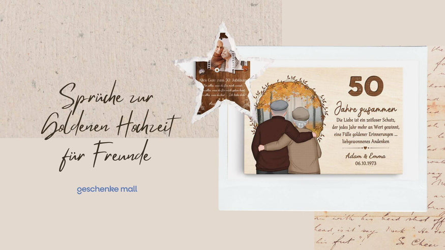 Sprüche zur Goldenen Hochzeit für Freunde