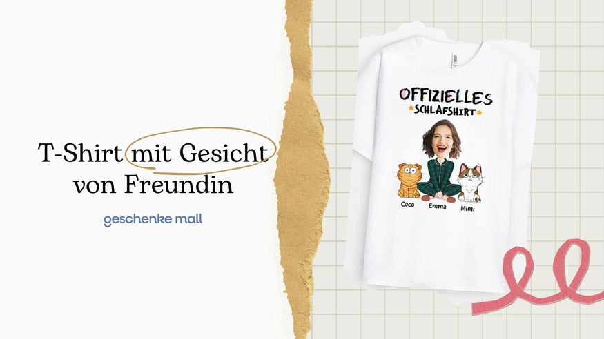 t shirt mit gesicht von freundin​