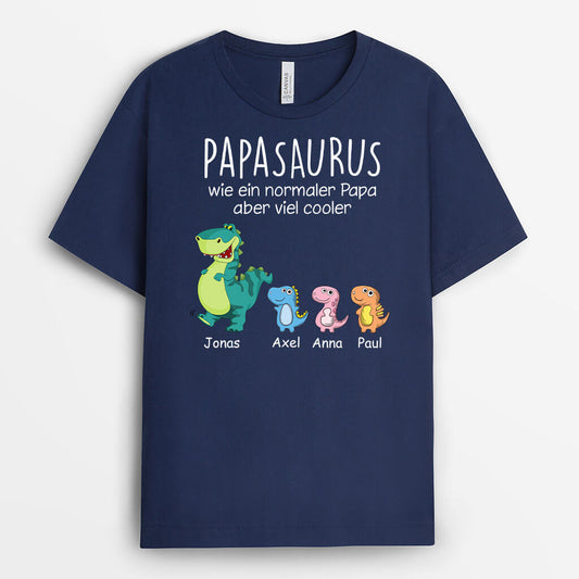 0009AGE1 personalisiertes papasaurus t shirt