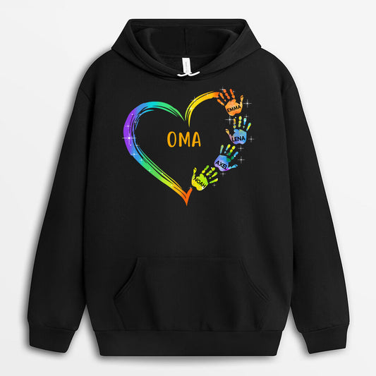 0042HGE2 personalisierte aufmerksamkeiten Hoodie herz oma mama