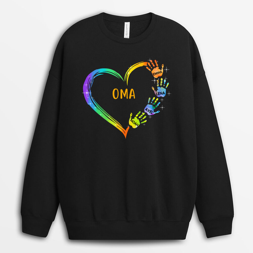 0042WGE2 personalisierte aufmerksamkeiten Pullover herz oma mama