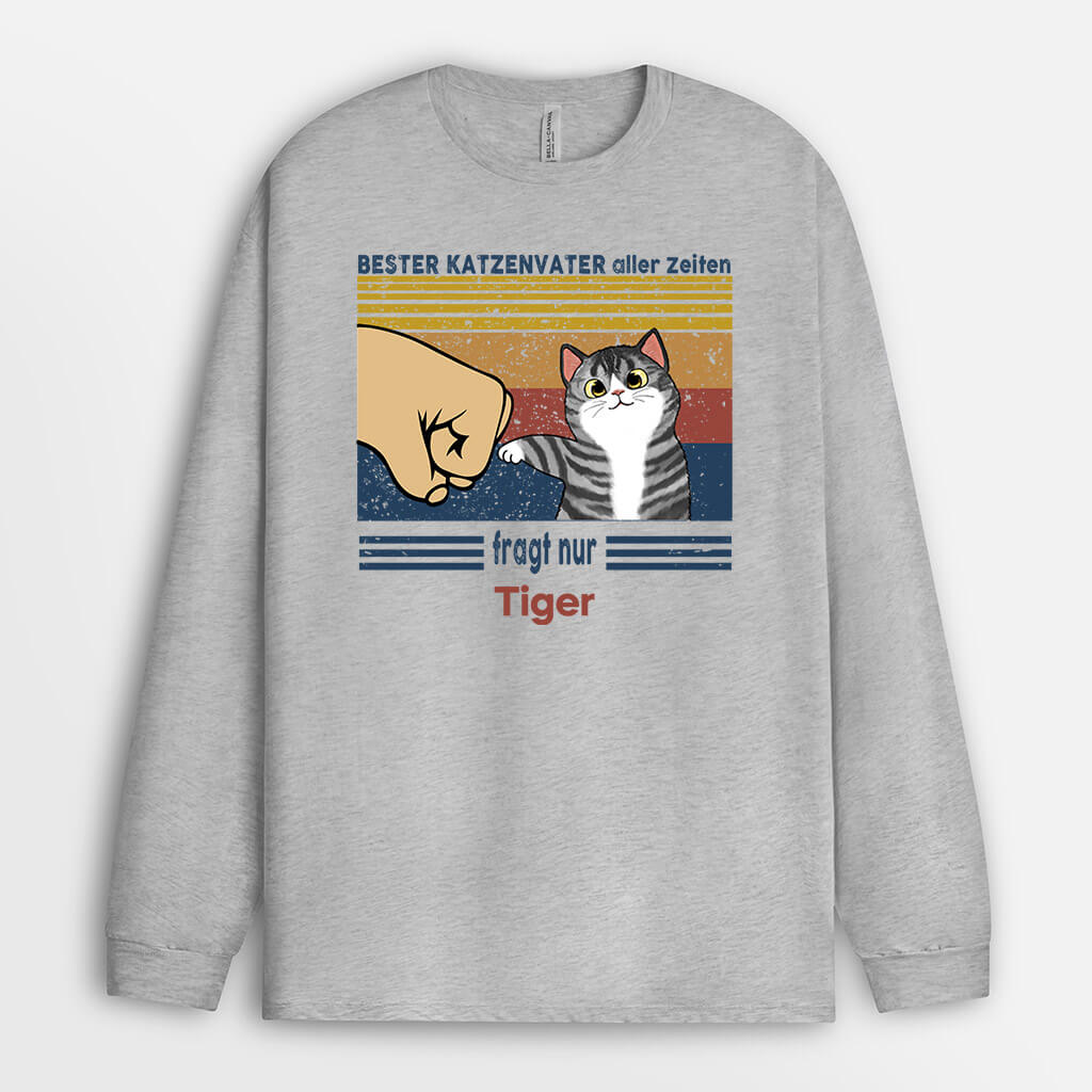 0060NGE1 personalisierte Langarmshirt geschenke katzen katzenliebhaber
