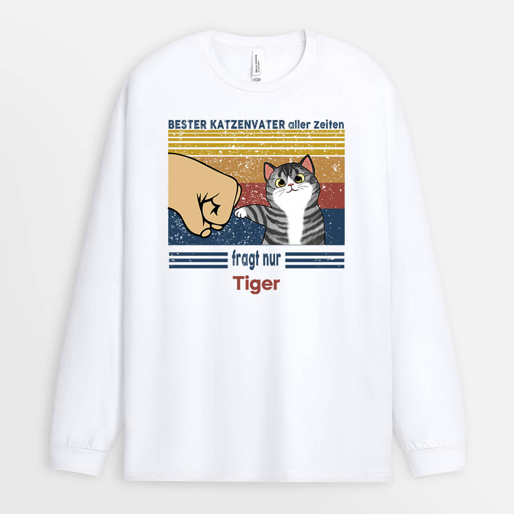 0060NGE2 personalisierte Langarmshirt geschenke katzen katzenliebhaber