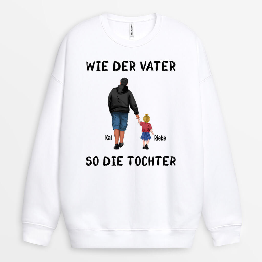 Personalisiertes Wie Der Vater So Die Kinder Helles Pullover