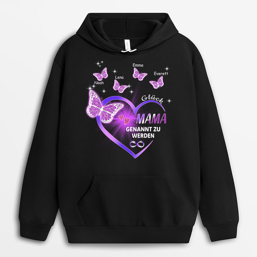 0063HGE1 individuelle Hoodie aufmerksamkeiten schmetterlinge oma mama herz