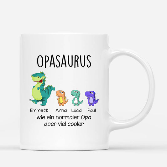 0114MGE1 personalisierte papasaurus wie ein normaler papa aber mehr raawrsome tasse