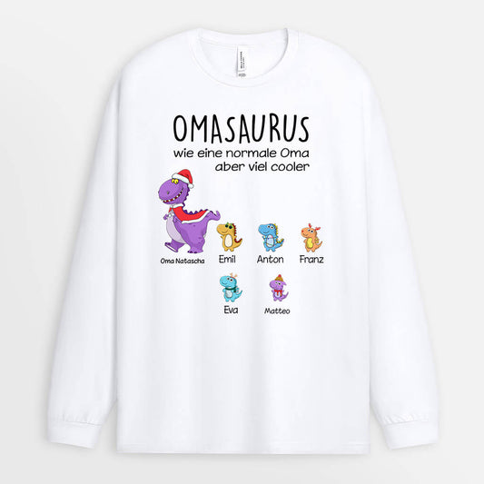 0114NGE1 personalisierte Langarmshirt geschenke dinosaurier oma mama