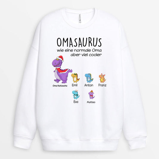 0114WGE1 personalisierte Pullover geschenke dinosaurier oma mama