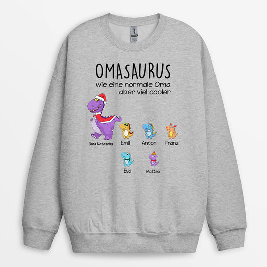 0114WGE2 personalisierte Pullover geschenke dinosaurier oma mama