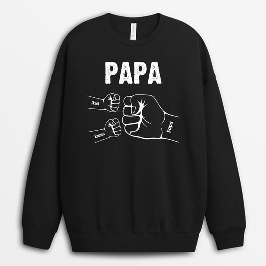 0263WGE1 personalisierte Pullover geschenke fauststoss opa papa kinder