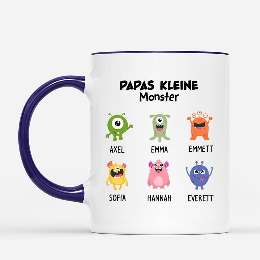 0308M268BGE2 Personalisierte Geschenke Tasse Monster Papa Opa