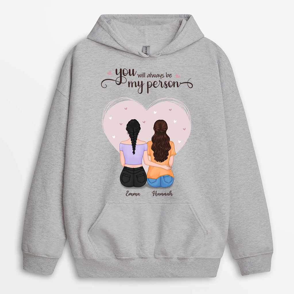 0443HGE2 Personalisierte Geschenke Hoodie Besties Beste Freundin