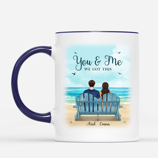 0482M535GGE1 Personalisierte Geschenke Tasse Menschen Paare Strand