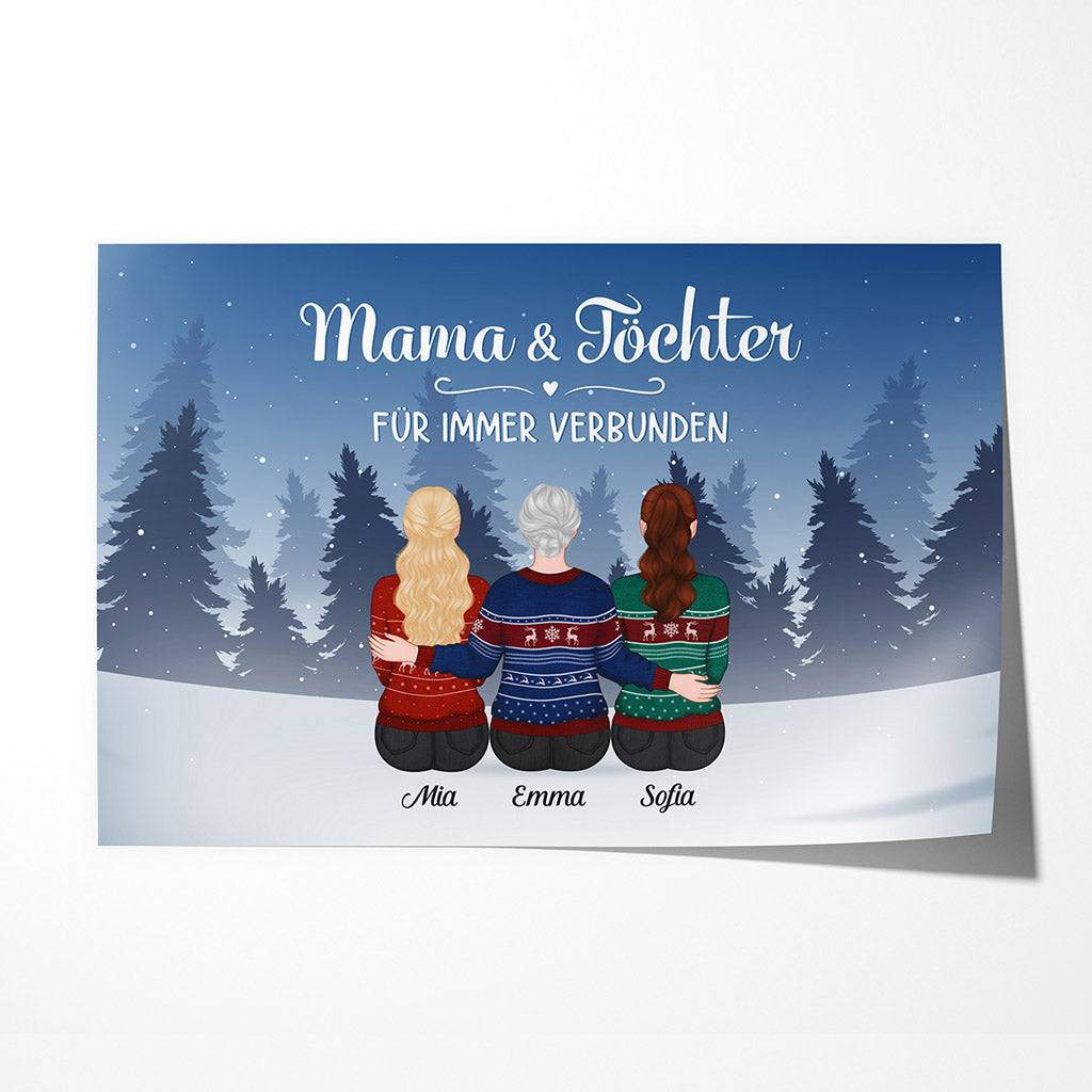 0512SGE1 Personalisierte Geschenke Poster Tochter Mama Weihnachten
