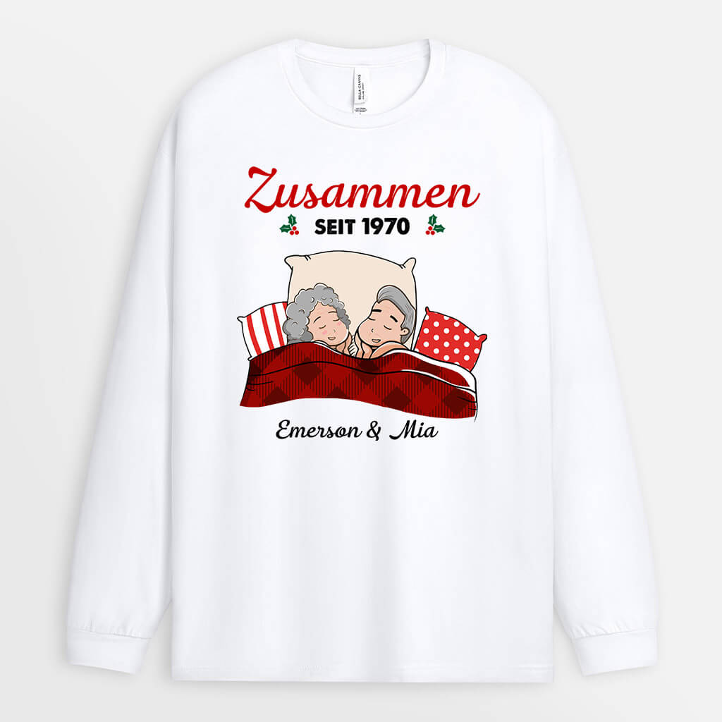 0537NGE1 Personalisierte Geschenke Langarmshirt Freundin Freund Mama Papa Weihnachten