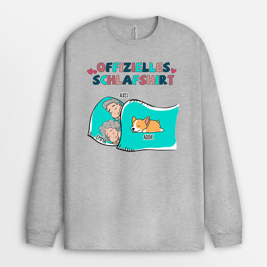 0553NGE1 Personalisierte Geschenke Langarmshirt Frau Mann Hunde Paare Parchen Hundebesitzer